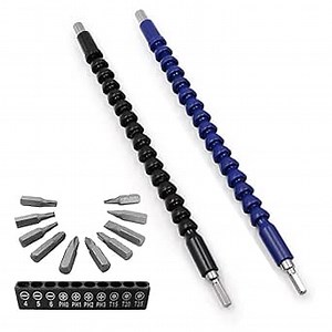 2 Pack Flexible Drill Bit Extension with 10 Drill Bit Sets, YTFGGY 11.8 inch Magnetic Hex Soft Shaft, Flexible Screwdriver Extension for Connect Drive Shaft Tip Drill Bit Kit Adaptor (BB) - Amazon.com