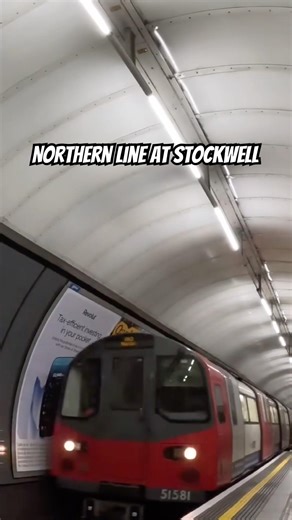 Northern Line arriving at Stockwell #subwaytrain #train #tfl #trainjourney #trainspotting #tflrail