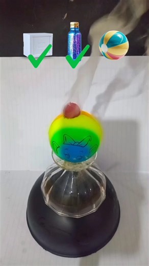 Experiment :Hot ball + Glitter cup |Punch ball collision