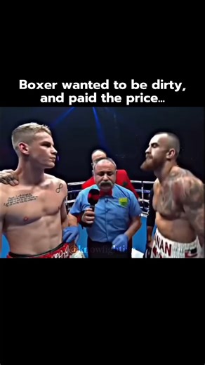 you know 📿 on Instagram: "Andrei Mikhailovich vs. Alex Hanan blew up instantly when Hanan landed a shot to the body while the ref was still calling for the glove touch, and the crowd let him have it. The cheap shot poured fuel on the rivalry, and Mikhailovich came out angry and in control once the fight actually got going. He dropped Hanan twice in round two and the referee waved it off for a TKO. That early controversy plus the fast finish is what made the fight go viral and get remembered. Me