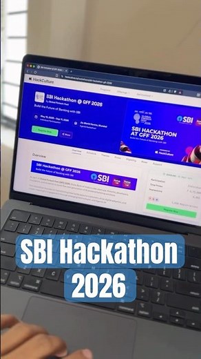SBI Hackathon 2026 is Here | Global Fintech Fest #hackathon #hackculture #coding