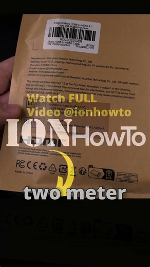 Unboxing Micro HDMI to HDMI 2.1 Cable 8K 60Hz 4k 144Hz 2m Silkland Part 1