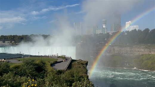 ☀️🌈 Good morning from Niagara Falls State Park! Today’s sunrise brought sunshine and rainbows at Luna Island and Terrapin Point — two of the best spots to see the Falls up close. 🌊✨ With the weekend ahead, it’s the perfect time to plan your own visit and experience the beauty for yourself. #NiagaraFallsStatePark | Niagara Falls State Park, USA