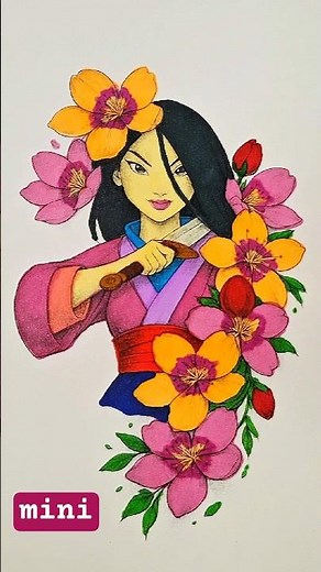 Golden Bloom: Drawing Mulan, the Warrior Hidden in Flowers