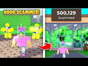 Starting Over As NOOB With OP SCAMMER GOD in Roblox Build A Scam Empire...