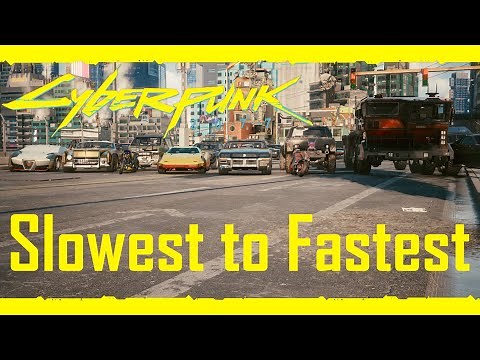Cyberpunk 2077: All 42 Vehicles Ranked from Slowest to Fastest