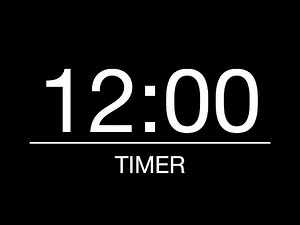 12 Minutes Timer/Countdown with Alarm [4K]