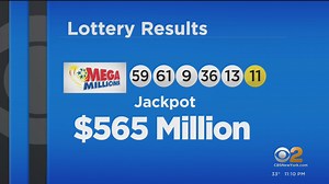 1.3K views | Check your tickets! The numbers for the $565 million Mega Millions jackpot were drawn Tuesday night: https://cbsn.ws/3GmtZh7 | CBS New York | Facebook