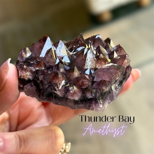 Thunder Bay Amethyst Cluster | Canadian Crystal From Breezy Lake Mine | Rare Plum Phantom Amethyst - Etsy Canada