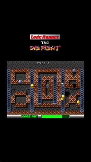 Lode Runner, The Dig Fight – 02 Classic Arcade Gameplay#shorts