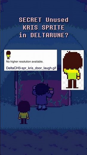 SECRET Unused KRIS SPRITE in DELTARUNE CHAPTER 3? #deltarune #undertale #tobyfox #kris #susie