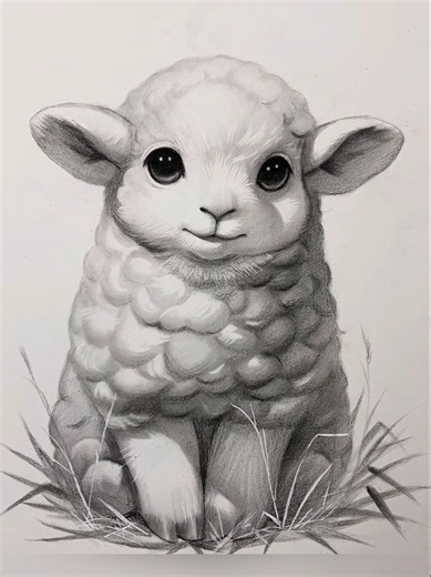 Dibujo de ovejita adorable #dibujosfaciles #viral | Cute Drawing