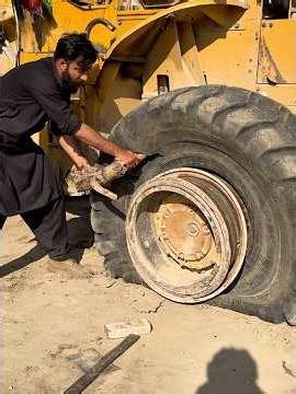Log Exploded loader tyre | Stuck in tire
