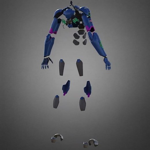 Overwatch 2 D.VA Armor 3D printable model | replica | prop | cosplay | stl | print file