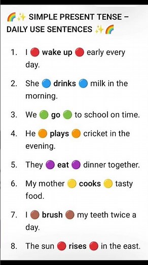 # simple present tense # worksheet # learning