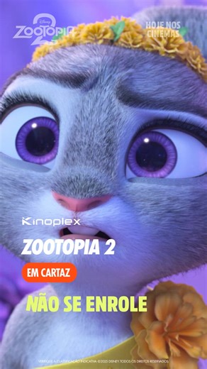 Os portões de Zootopia estão abertos, e se você não passar por eles, vai dar zebra. #Zootopia2, hoje no Kinoplex. Aproveite o Passaporte Animal e venha se divertir com toda a família! Garanta já o seu ingresso: https://4soci.al/p1d5g7 🦊🐰 | Kinoplex