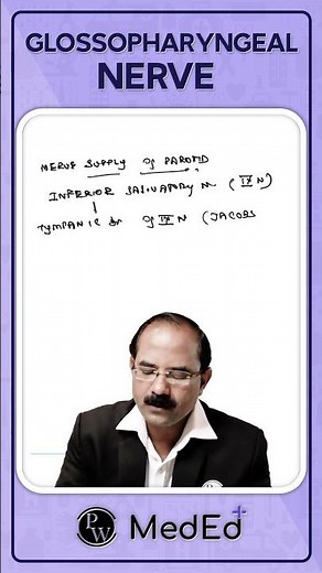 The important thing to know about Glossopharyngeal Nerve! #Anatomy #PW #Shorts