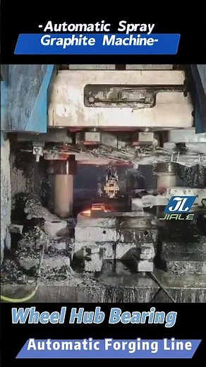 Automated die forging robotic process for wheel hub bearing