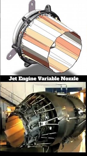 Jet Engine Variable Nozzle📌#turbines #nozzles #mechanism #variablenozzleturbine #turbochargers #3d