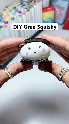 DIY Easy Oreo Squishy 🍪 #craft #diy #handmade #craftideas #squishy #cute #kawaii #diycrafts