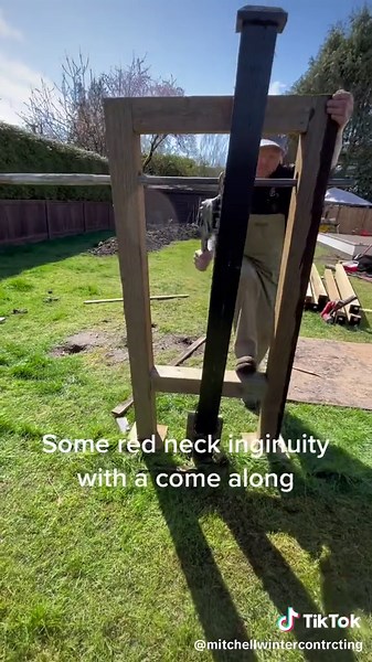 Ingenious Homemade Post Puller: Redneck Style