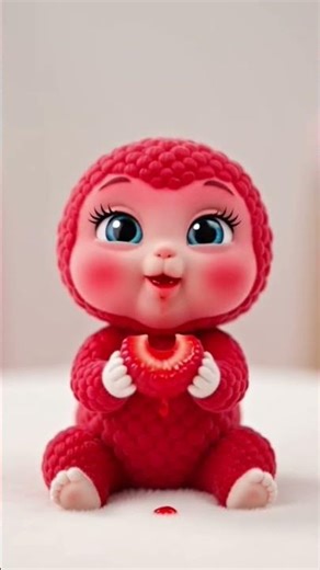 Baby Raspberry eating a Juicy Raspberry #baby #eating #fruiteatingfruit