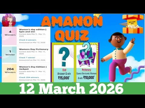 Amazon Funzone daily Quiz Answer Today I Funzone Carnival Quiz Answer Today, 12 March 2026