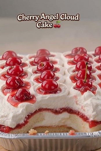 Cherry Angel Cloud Cake 🍒☁️
