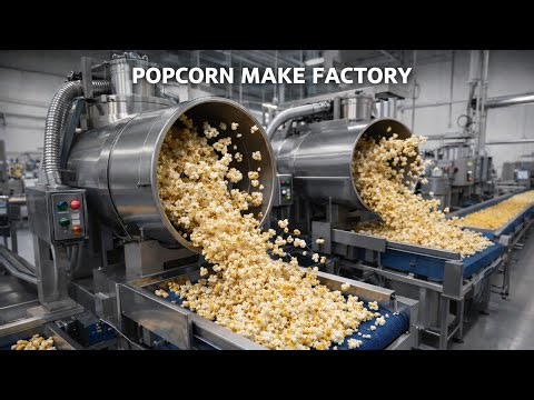 “From Corn on the Cob to Crispy Popcorn: How Popcorn Is Mass Produced (Full Factory Process)”