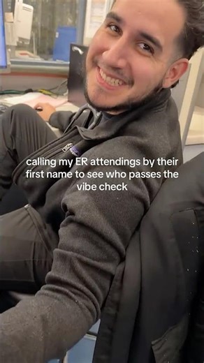 Calling our ER attendings by their first names 😂🩺 #vibecheck #nursing #humor