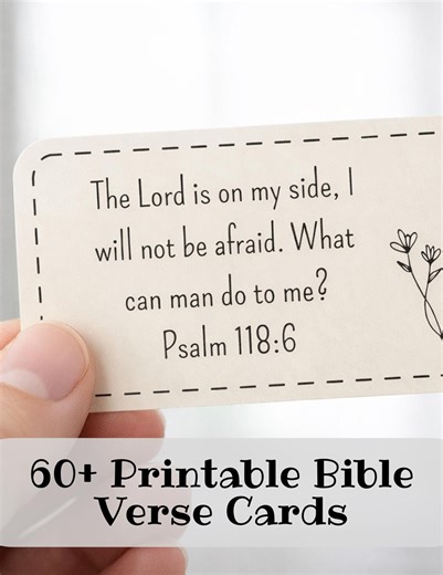 Printable Bible Verse Cards | Uplifting Scripture Cards | 64 Encouraging Memory Verses - Etsy