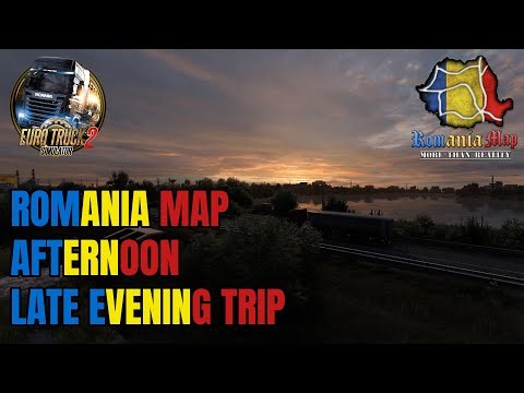 EURO TRUCK SIMULATOR 2 - ROMANIA MAP - SNOWYMOON + PNG + RESHADE - EVENING TRIP #ets2 #romania #map