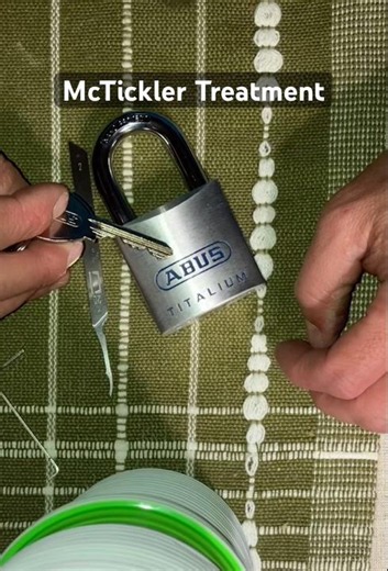 Abus 80Ti/50 Titalium Receives McTickler Treatment #lockpicking #locksport #lock #skills #survival