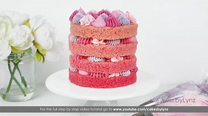 2K views · 76 reactions | Did you see my latest video tutorial showing you how to make a pretty pink ombre cake with piped buttercream. If not here is a little sneak peak! If you want to see what piping tips I used check out the full video tutorial here: https://youtu.be/e6ywdYFFyZE I hope you like it! | Cakes by Lynz | Facebook