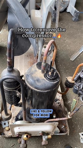 26 reactions · 16 shares | How to remove the compressor ‍✅ #airconditioner #compressor #technician #repair #hvac #CoolStorage | Aban Zyb | Facebook