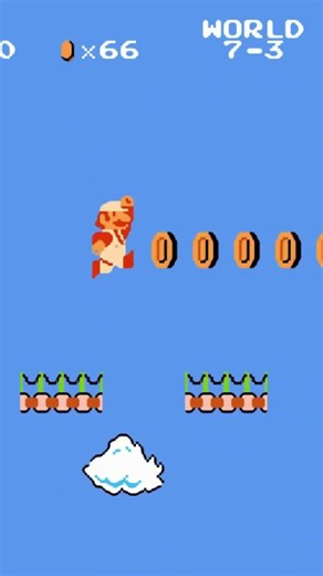 🎮 Super Mario Bros (1985) World 7-3: The Lava Surf! 🌋🏄‍♂️✨ #SuperMarioBros #GamingShorts #RetroGames