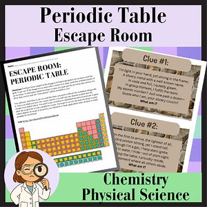 Physical Science: Periodic Table of Elements Digital Escape Room | Sub Plans
