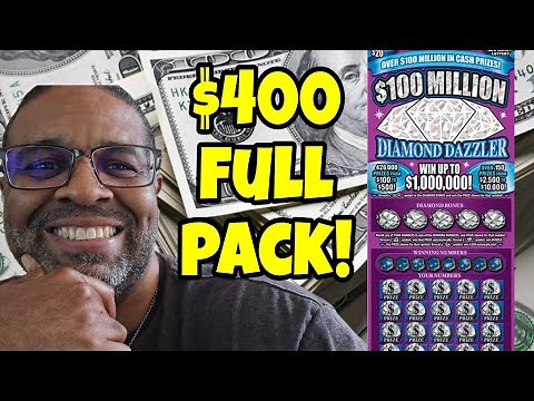 $100 MILLION DIAMOND DAZZLER NJ LOTTERY SCRATCH OFF TICKETS | FULL PACK #scratchers #lottery