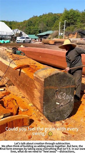 The Honed Edge: Hand-Hewing a Log with a Broadaxe 🛠️🌲
