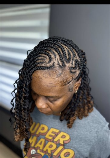 Invisible locs   side braids #invisiblelocs #braidstyles #hairstyle #fyp #foryoupage