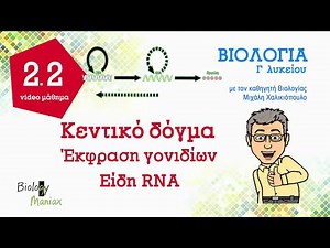 2.2 Κεντρικό Δόγμα Βιολογίας. Έκφραση γονιδίων. Είδη RNA - Βιολογία Γ λυκείου - Biology maniax