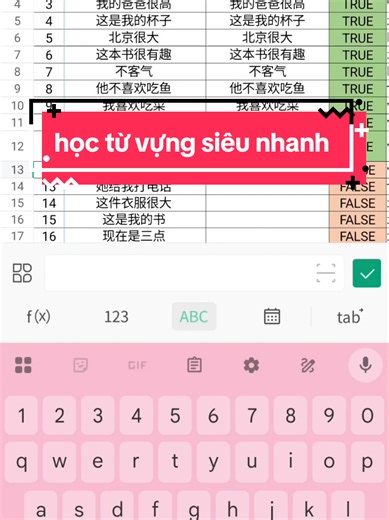 File excel luyện gõ từ vựng trên điện thoại/máy tính full hsk1-6 #tiengtrungonline #tiengtrunggiaotiep #fyt #excel #từvựngtiếngtrung