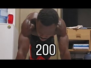 210 Push-ups in 9min 32seconds. Raw footage. Overlay shows count.