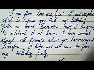 How to write a letter to invite your friend to birthday party