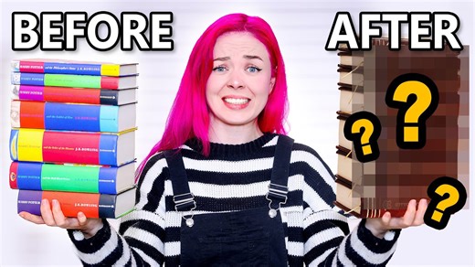 Turning my old Harry Potter books into leatherbound masterpieces!