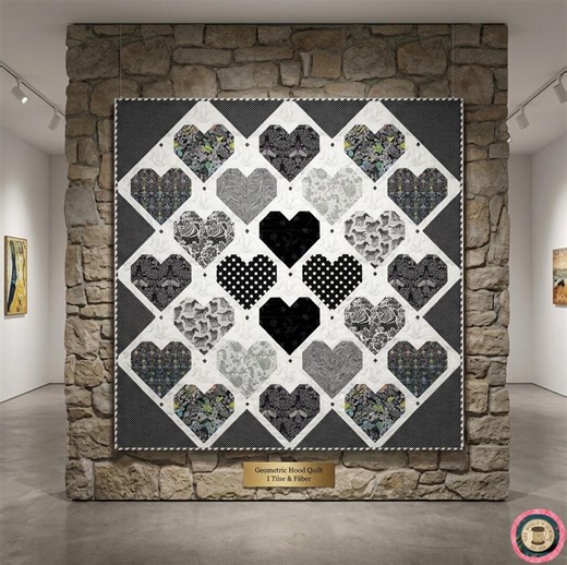 Retro Heart Quilt PDF, Modern Patchwork Blanket, 77x77 Inches, Beginner Friendly Sewing Tutorial - Etsy