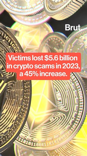3.5K views · 29 reactions | The FBI released its first report focused on crypto-related fraud September 9, which revealed fraud victims lost $5.6 billion in crypto-related scams in 2023, a 45% increase from 2022. | Brut | Facebook