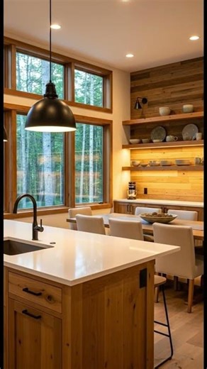 Modern Rustic Cabin Tour | Cozy Wood Interior in the Middle of the Forest