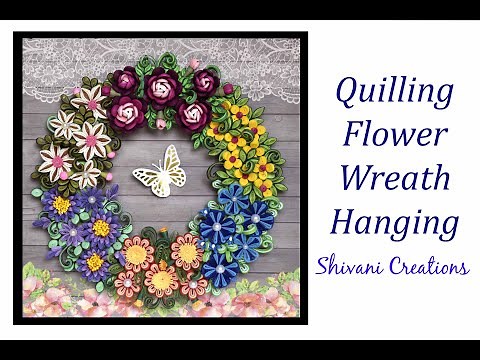 Quilling Flower Wreath/ How to make Wreath for Christmas Decoration