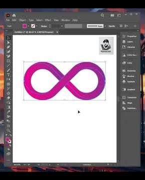 Gradient Infinity Logo in Adobe Illustrator 2026 #short #logo